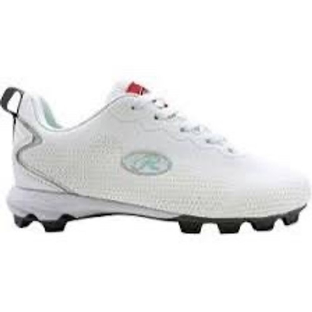Rawlings Softball Cleats TuffTek Coolflo Womens 9 White Silver 174928